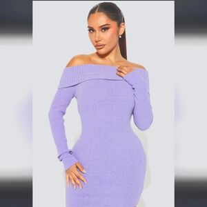 Ellie Sweater mini dress - Lavender
